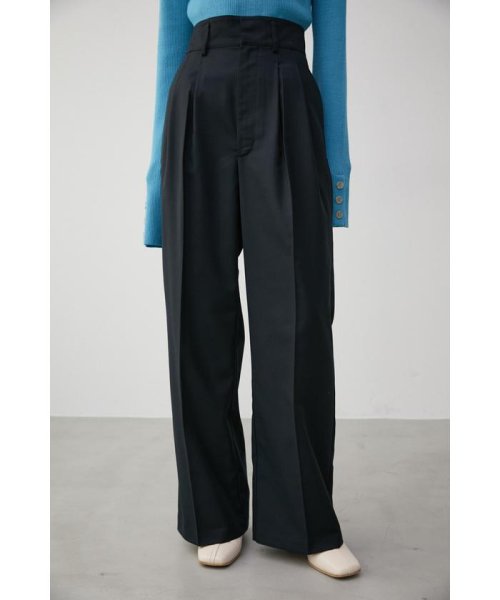 AZUL by moussy(アズールバイマウジー)/FRONT DARTS HIGH WAIST PANTS/BLK