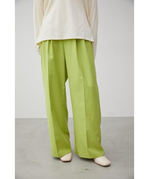 AZUL by moussy(アズールバイマウジー)/FRONT DARTS HIGH WAIST PANTS/LIME