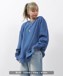 1111clothing/ビッグワッフル メンズ ニット レディース トップス ロンT サーマル クルーネック 長袖 無地 大きいサイズ 韓国ファッション 春 春服 秋 秋服 秋冬/505167319