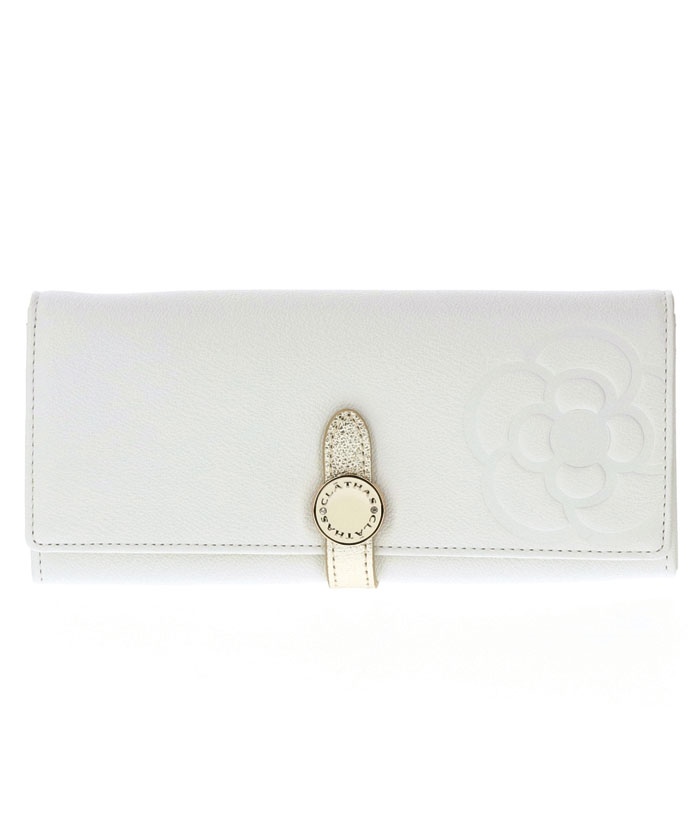 CLATHAS ブラン フラップ長財布 ホワイト F CLATHAS ブラン フラップ長財布 ホワイト F