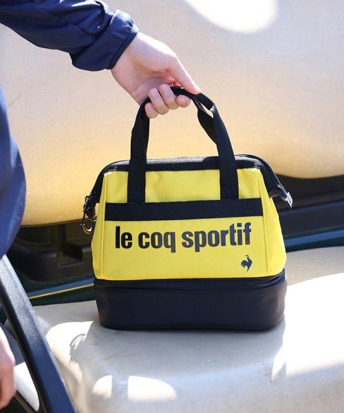 le coq sportif GOLF (ルコックスポルティフ（ゴルフ）)/二層式カートバッグ(保冷機能裏地) (約25×22×14(cm))《再生ポリエステル》/イエロー