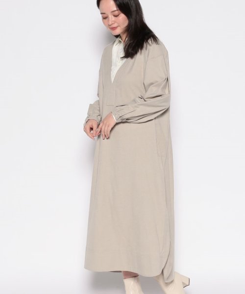 offprice.ec(offprice ec)/【DOUX ARCHIVES/ドゥ アルシーヴ】フランネルワンピース/BEIGE