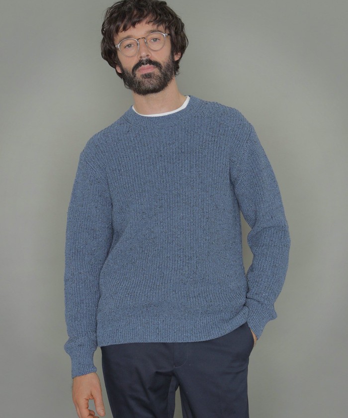 イングリッシュリブ編みクルーネックニット(505158482)|HANKYU MEN'S