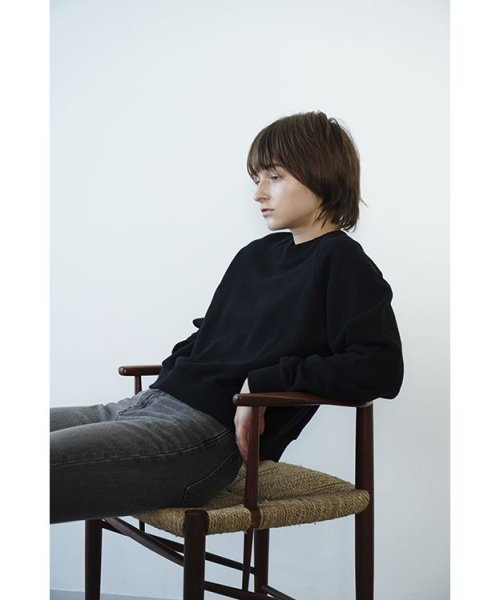 CLANE(クラネ)/BASIC RAGLAN SLEEVE SWEAT TOPS/BLACK