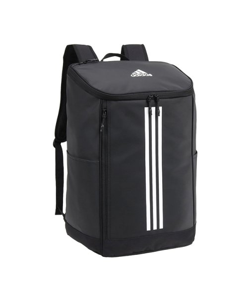 adidas(adidas)/アディダス リュック リュックサック 31L スクエア ボックス型 三本ライン 通学 高校生 中学 大容量 軽量 B4 撥水 adidas 67922/ブラック系1