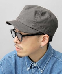 Besiquenti(ベーシックエンチ)/キャンバス ショートバイザー ワークキャップ シンプル カジュアル 帽子 メンズ/グレー