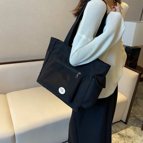 miniministore(ミニミニストア)/キャンバストートバッグ 韓国肩掛けバッグ/ブラック