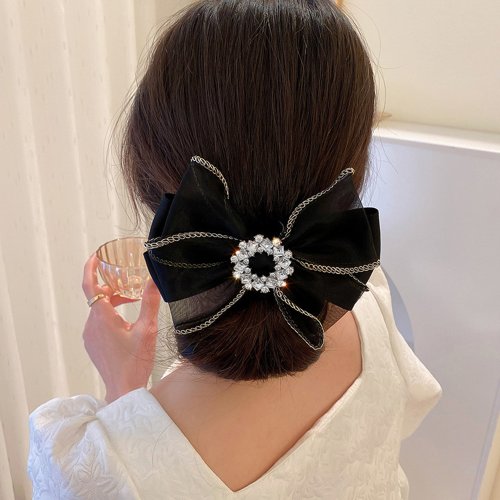 miniministore(ミニミニストア)/ビッグリボン ヘアクリップ レディース/ブラック