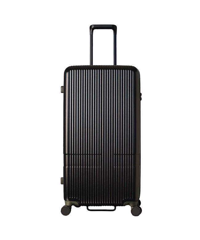 カバンのセレクション 2年保証 イノベーター スーツケース LLサイズ 92L 軽量 大容量 深型 縦長 コンテナ型 ストッパー アースカラー innovator inv80−2 ユニセックス ブラック フリー 【Bag & Luggage SELECTI