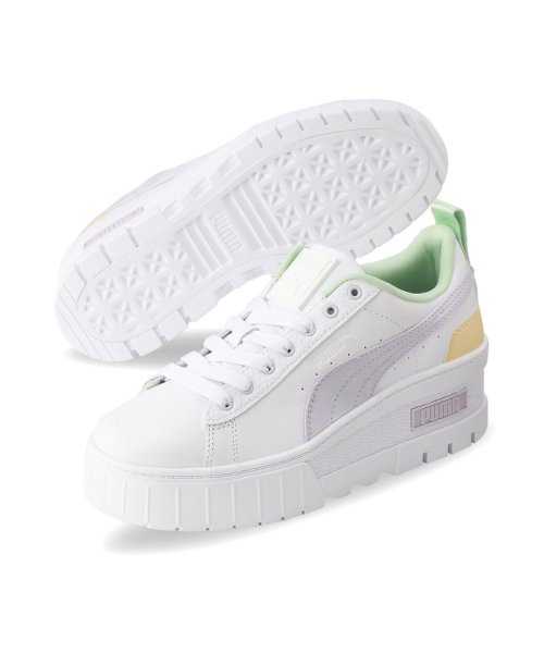 PUMA(プーマ)/ウィメンズ PUMA x dazzlin メイズ ウェッジ スニーカー/PUMAWHITE-SPRINGLAVENDER