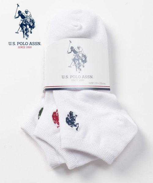 US POLO ASSN(US POLO ASSN)/A. 白無地 USPA 刺繍/ホワイト