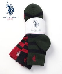 US POLO ASSN/Q. 底 P ボーダーUSPA 刺繍/505165540