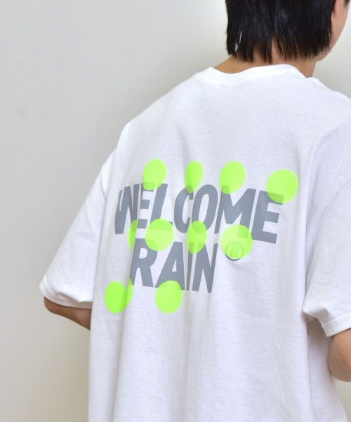 SHIPS any MEN(シップス　エニィ　メン)/【SHIPS any別注】Welcome－rain: NEON RAINDROPS Tシャツ/イエロー