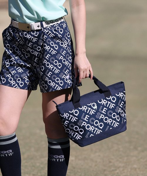 le coq sportif GOLF (ルコックスポルティフ（ゴルフ）)/カートバッグ(ミニトートバッグ)グラフィックデザイン (約24×22×13.5(cm))【アウトレット】/ネイビー