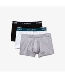 LACOSTE Mens(ラコステ　メンズ)/ブランドネームデザイン3パックボクサーパンツ/ホワイト×ブラック