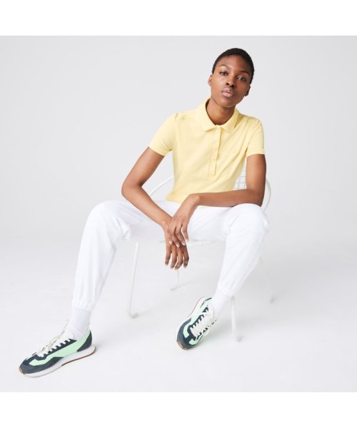 LACOSTE(ラコステ)/スリムフィット ストレッチコットンピケポロ（半袖）/ライトイエロー