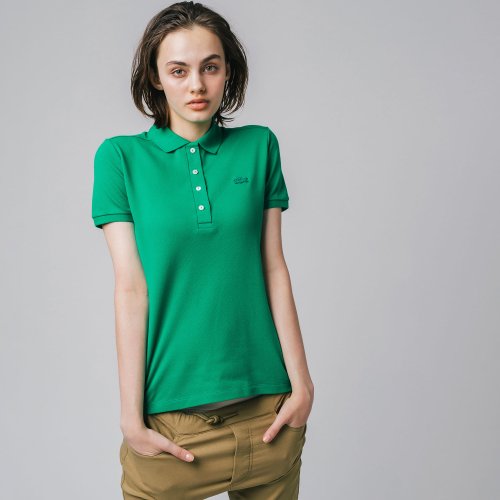 スリムフィット ストレッチコットンピケポロ（半袖） 商品説明色合い鮮やかなストレッチコットンピケ素材を使用した、スリムフィットのポロシャツ。光沢感のある４ボタンのリブポロカラ U1479075062(11440円)