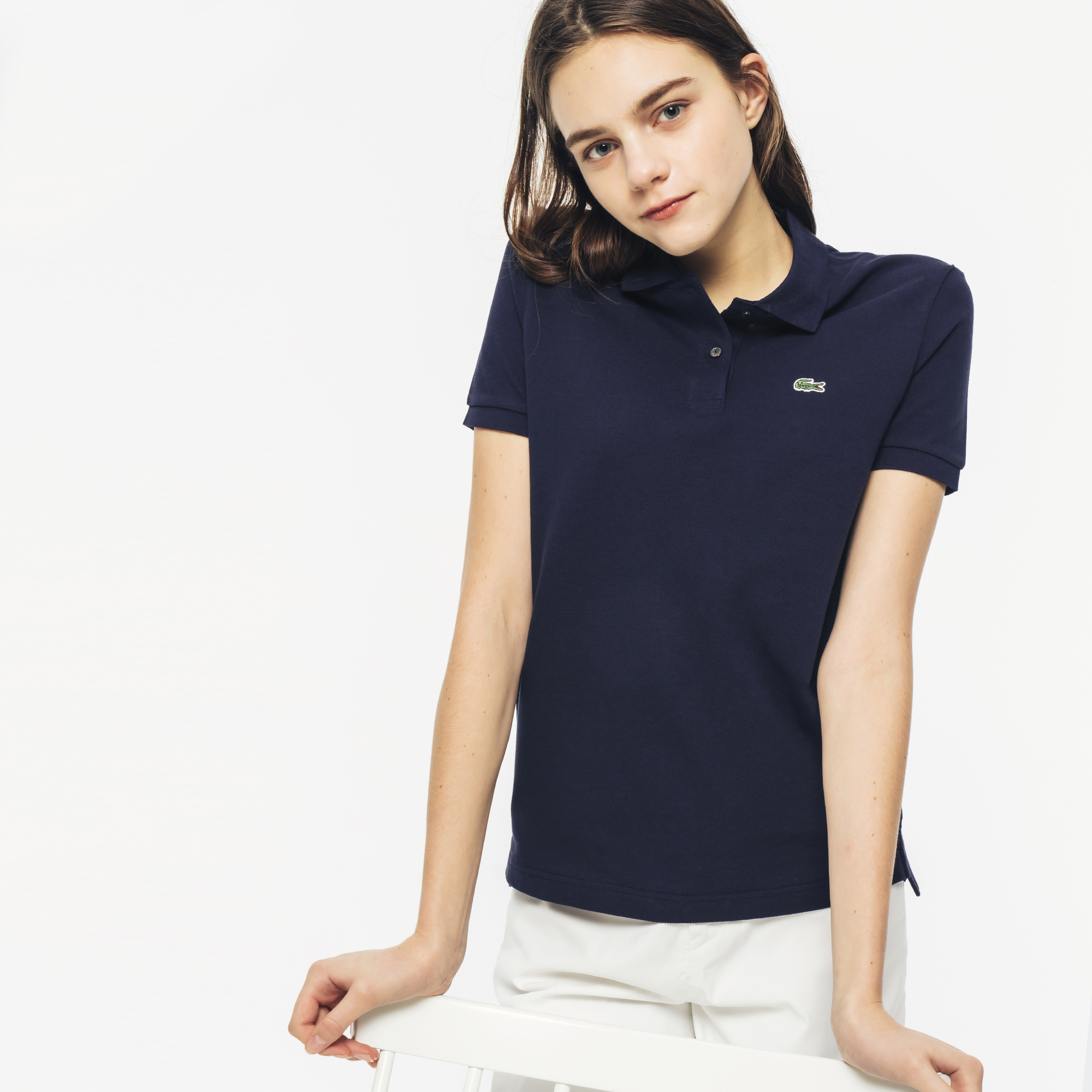 2023人気 20900円 LACOSTE ネイビー シャツ ピケ素材 4 US M ポロ l