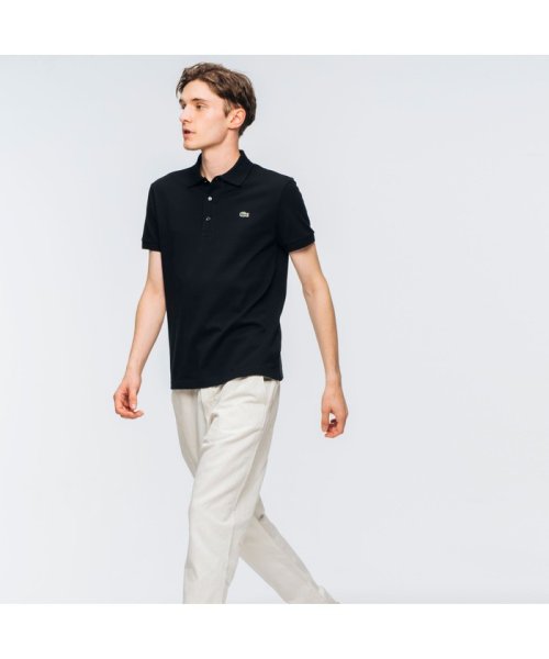 LACOSTE Mens(ラコステ　メンズ)/スリムフィットソリッドポロシャツ（半袖）/ブラック