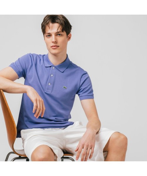 LACOSTE Mens(ラコステ　メンズ)/スリムフィットソリッドポロシャツ（半袖）/パープル