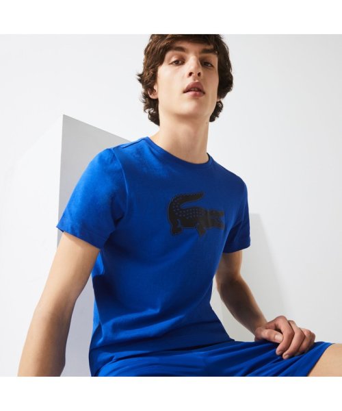 LACOSTESPORTS MENS(ラコステスポーツ　メンズ)/コットンブレンドウルトラドライロゴプリントTシャツ/ブルー