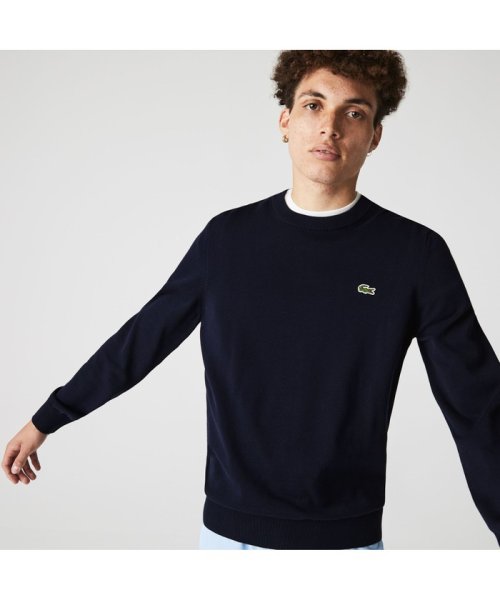 LACOSTE Mens(ラコステ　メンズ)/オーガニックコットンクルーネックセーター/ネイビー