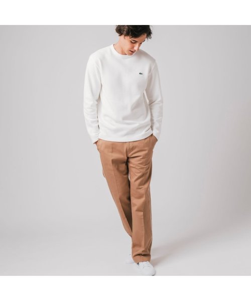 LACOSTE Mens(ラコステ　メンズ)/鹿の子地ロングスリーブTシャツ/ホワイト