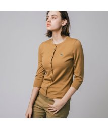 LACOSTE(ラコステ)/UVカット 吸水速乾 ウォッシャブル COOLMAX クールマックス ニットカーディガン/キャメル