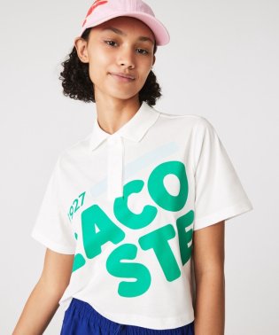 LACOSTE/ワイド＆クロップドプリントポロシャツ/505172386