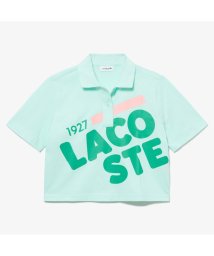 LACOSTE(ラコステ)/ワイド＆クロップドプリントポロシャツ/ライトグリーン
