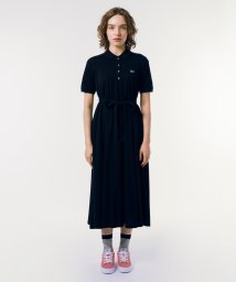 LACOSTE(ラコステ)/鹿の子地マキシ丈ドレス/ブラック