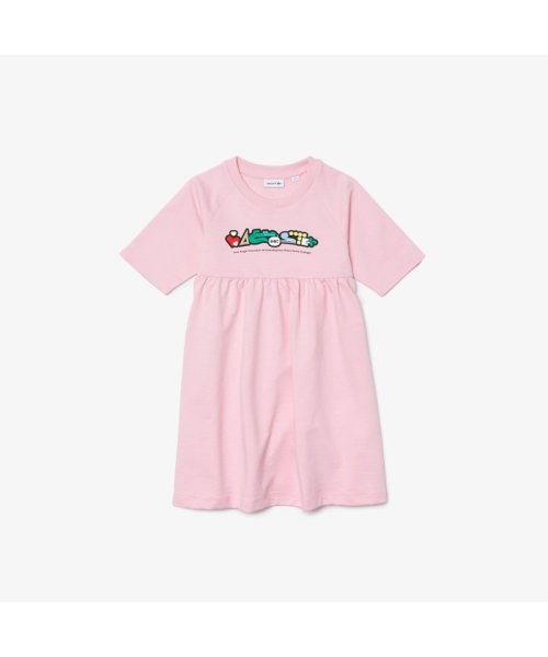 LACOSTE KIDS(ラコステ　キッズ)/ラコステロゴグラフィックTシャツドレス/ライトピンク