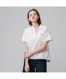 LACOSTE(ラコステ)/スキッパーネック裾リブポロシャツ/ホワイト