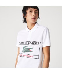 LACOSTE Mens(ラコステ　メンズ)/メイドインフランスボックスプリントポロシャツ/ホワイト