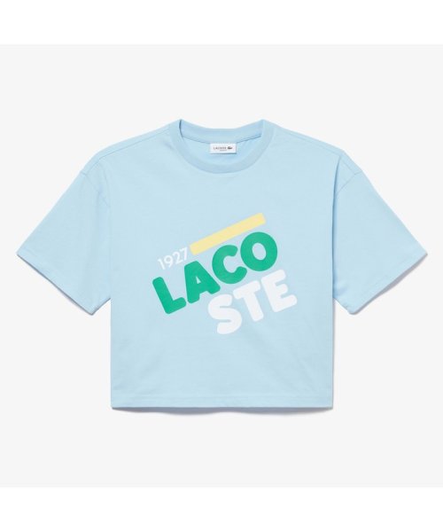 LACOSTE(ラコステ)/ラコステロゴプリントボクシーTシャツ/ライトブルー