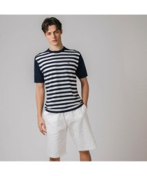 LACOSTE Mens(ラコステ　メンズ)/コットンニットマリンボーダーTシャツ/ネイビー