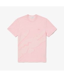 LACOSTE Mens(ラコステ　メンズ)/オーバーサイズプリント鹿の子地Tシャツ/ライトピンク