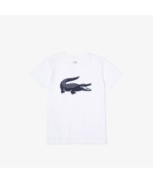 LACOSTE KIDS(ラコステ　キッズ)/ウルトラドライクロックプリント　キッズTシャツ/ホワイト