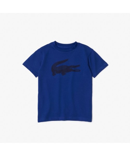 LACOSTE KIDS(ラコステ　キッズ)/ウルトラドライクロックプリント　キッズTシャツ/ブルー