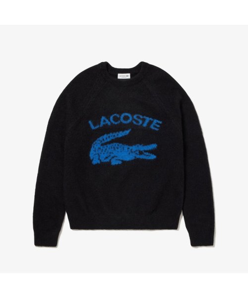 LACOSTE Mens(ラコステ　メンズ)/ラコステグラフィッククルーネックセーター/ブラック×ブルー