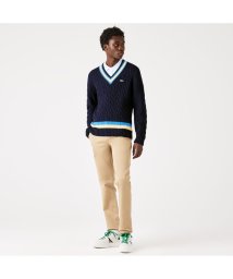 LACOSTE Mens(ラコステ　メンズ)/Vネックテニスセーター/ネイビー