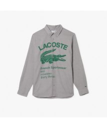 LACOSTE Mens(ラコステ　メンズ)/オーバーサイズプリントフランネルシャツ/グレー