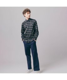 LACOSTE Mens(ラコステ　メンズ)/チェックジャージシャツ/ネイビー