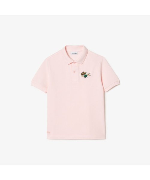 LACOSTE KIDS(ラコステ　キッズ)/シーズナルワッペンKIDSポロシャツ/ベビーピンク