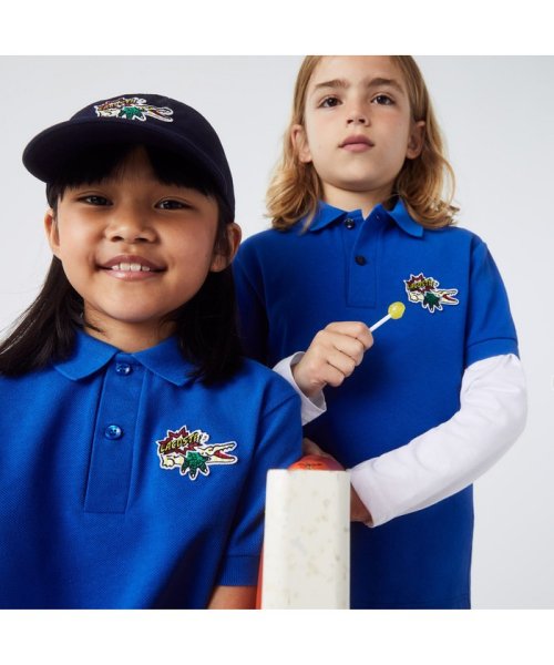 LACOSTE KIDS(ラコステ　キッズ)/シーズナルワッペンKIDSポロシャツ/ブルー