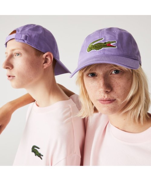 LACOSTE Mens(ラコステ　メンズ)/オーガニックコットンビッグエンブレム５パネルキャップ/パープル