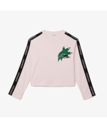 LACOSTE(ラコステ)/シーズナルグラフィッククロップド長袖Tシャツ/ベビーピンク