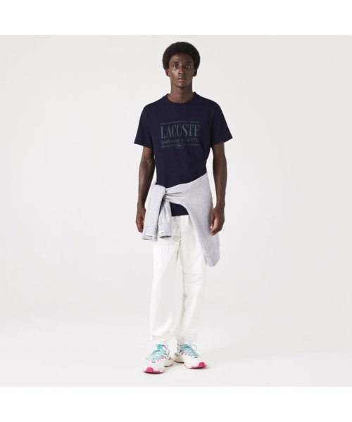 LACOSTE Mens(ラコステ　メンズ)/【EC限定】ラコステタイポグラフィTシャツ/ネイビー