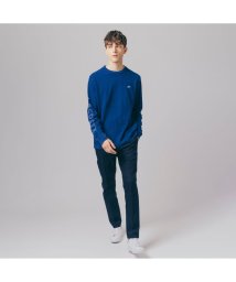 LACOSTE Mens(ラコステ　メンズ)/インディゴピケロングスリーブTシャツ/ライトインディゴブルー