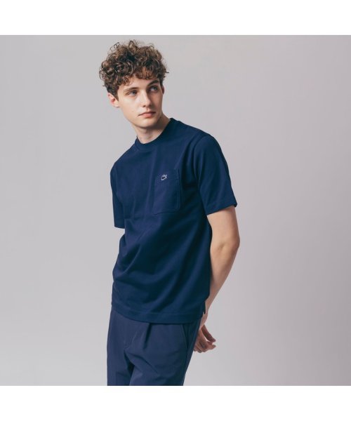 LACOSTE Mens(ラコステ　メンズ)/アウトラインクロックポケットTシャツ/ネイビー